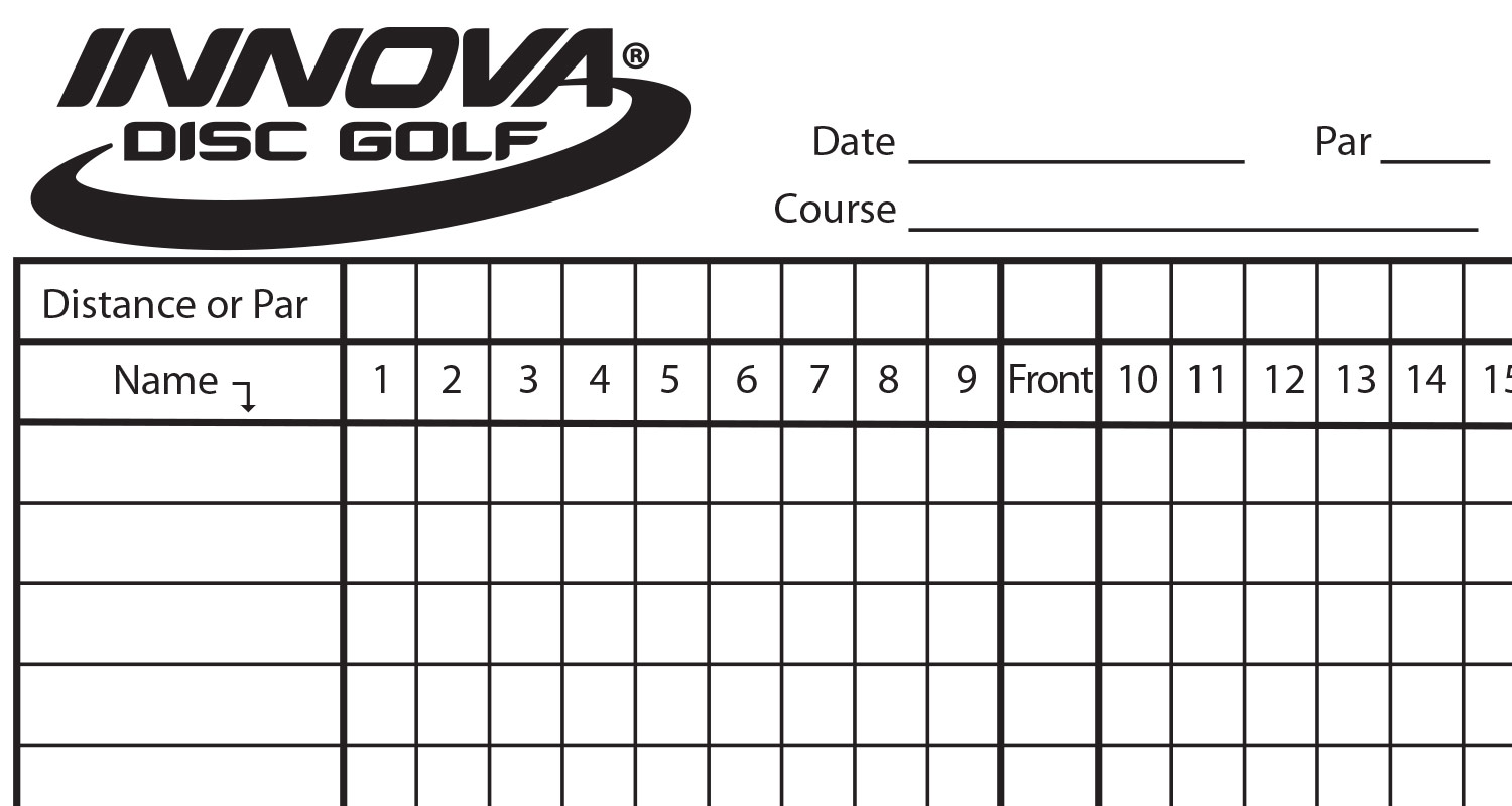 Printable Disc Golf Score Cards